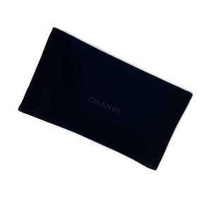 Chanel Dust Bag for Long Wallet and SLG, Black Velvet Bifold Envelope Style